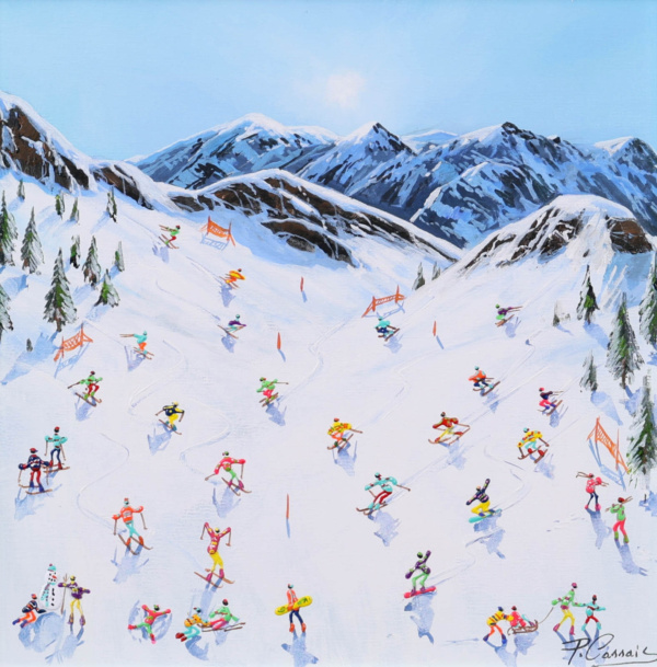 First Tracks Through The Valley by Paola Cassais, original painting