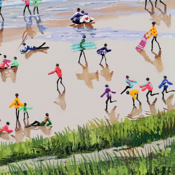 Golden Tides by Paola Cassais, original painting, detail