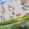 Jurassic Coast Day by Paola Cassais, original painting, detail