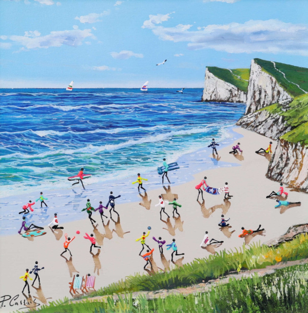 Jurassic Coast Day by Paola Cassais, original painting