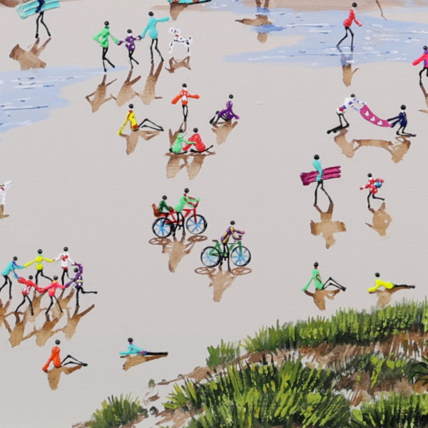 Sunset On The Sands by Paola Cassais, original painting, detail