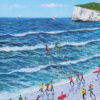 Coastal Panorama by Paola Cassais, original painting, detail