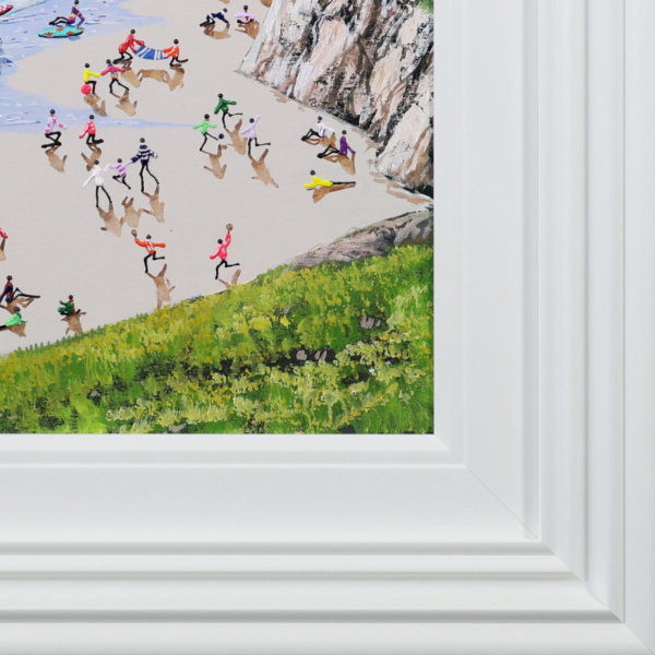 Coastal Panorama by Paola Cassais, original painting, detail