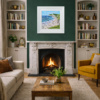 Coastal Panorama by Paola Cassais, original painting, in room