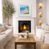 Coastal Panorama by Paola Cassais, original painting, in room