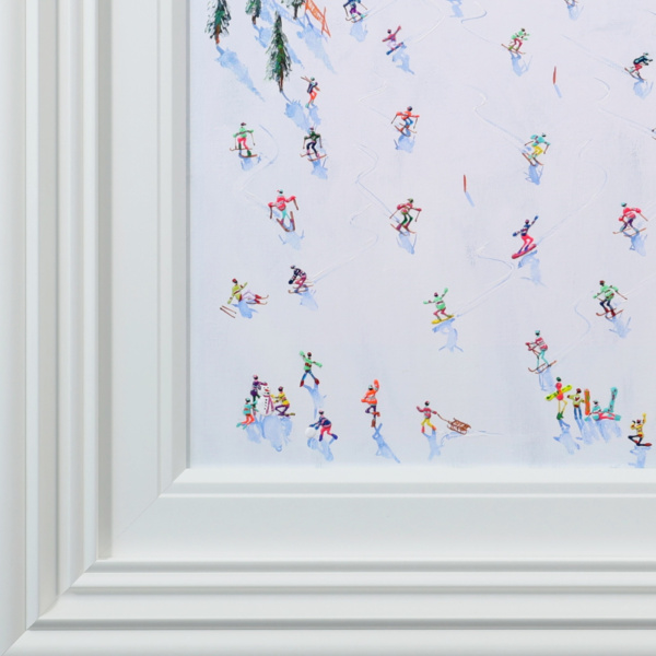 Alpine Playground by Paola Cassais, original painting, detail