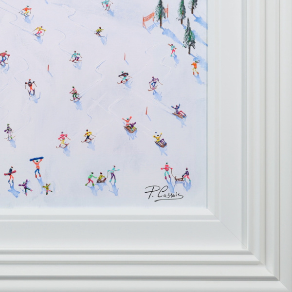Alpine Playground by Paola Cassais, original painting, detail