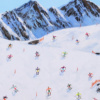 Powder Day Rush by Paola Cassais, original painting, detail