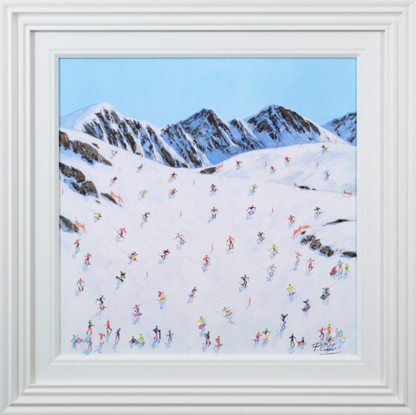 Powder Day Rush by Paola Cassais, original painting