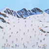 Powder Day Rush by Paola Cassais, original painting