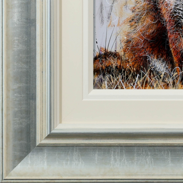Roxy The Foxy by Ruby Keller, original painting, detail