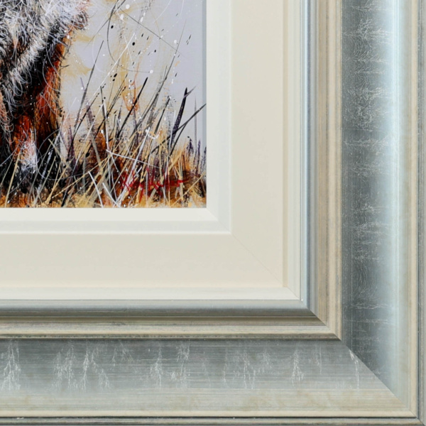Roxy The Foxy by Ruby Keller, original painting, detail