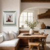 Roxy The Foxy by Ruby Keller, original painting, in room