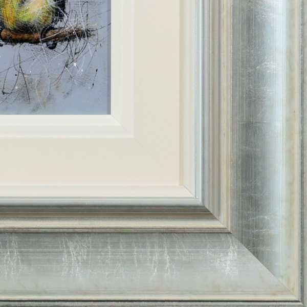 Blue Tits Only by Ruby Keller, original painting, detail