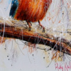 Kingfisher by Ruby Keller, original painting, detail