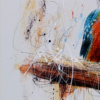 Kingfisher by Ruby Keller, original painting, detail