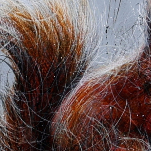 Diana The Squirrel by Ruby Keller, original painting, detail