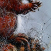 Diana The Squirrel by Ruby Keller, original painting, detail