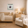 Diana The Squirrel by Ruby Keller, original painting, in room