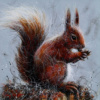 Diana The Squirrel by Ruby Keller, original painting