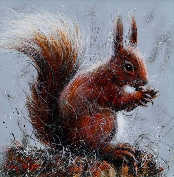 Diana The Squirrel by Ruby Keller, original painting