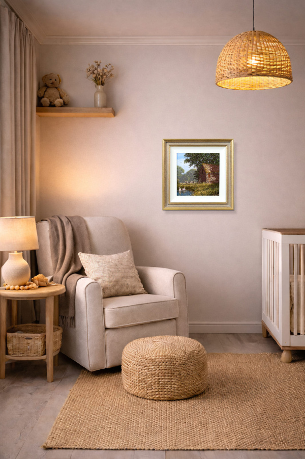 Summers In The Countryside by Edward Hersey, original painting, in room