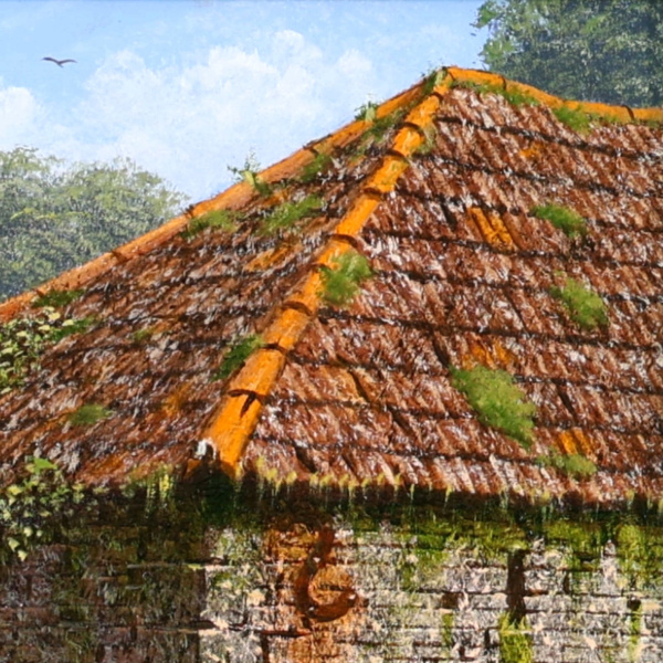 Out With The Girls by Edward Hersey, original painting, detail