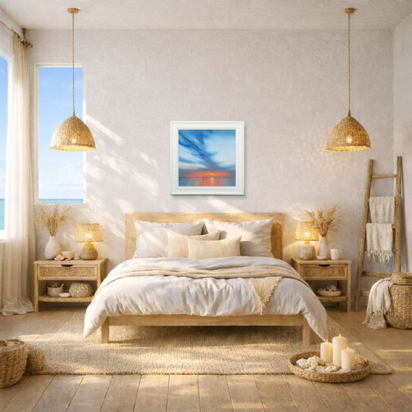 Our Time by Ben Payne, original painting, in room