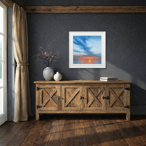 Our Time by Ben Payne, original painting, in room