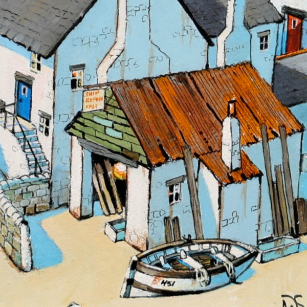 Catch Of The Day (Commission) by Alan Smith, original painting, detail
