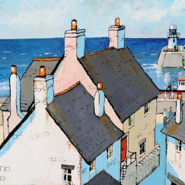 Catch Of The Day (Commission) by Alan Smith, original painting, detail