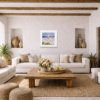 Sunset & Lilos by Paola Cassais, original painting, in room