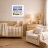 Sunset & Lilos by Paola Cassais, original painting, in room