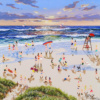 Sunset & Lilos by Paola Cassais, original painting