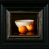Orange, Apple & Porcelain Bowl by Ronald Berger, original painting