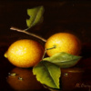 Two Fresh Lemons by Ronald Berger, original painting