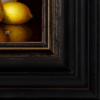 Two Lemons & Porcelain Bowl by Ronald Berger, original painting, detail