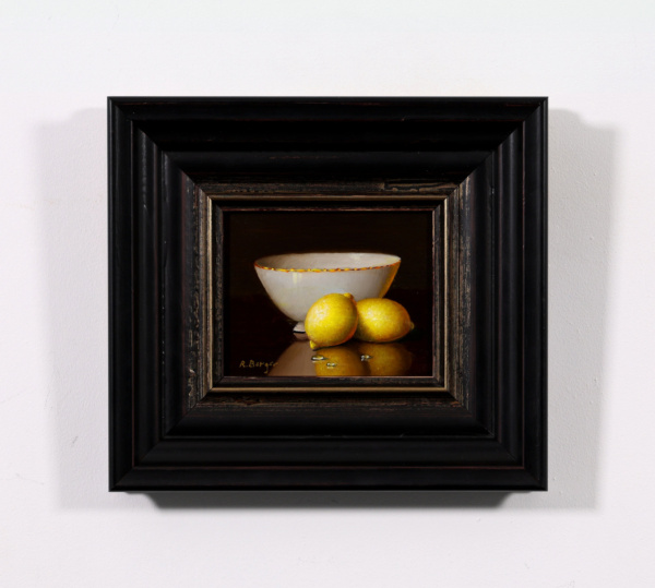 Two Lemons & Porcelain Bowl by Ronald Berger, original painting