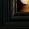 Two Pears & Porcelain Bowl by Ronald Berger, original painting, detail