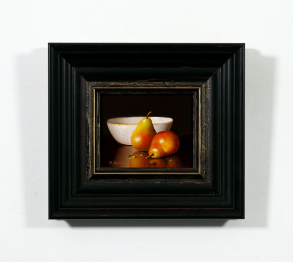 Two Pears & Porcelain Bowl by Ronald Berger, original painting