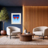Kisses On The Wind by Michael Abrams, original painting, in room