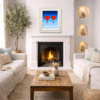 Kisses On The Wind by Michael Abrams, original painting, in room