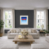 Kisses On The Wind by Michael Abrams, original painting, in room