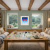 Kisses On The Wind by Michael Abrams, original painting, in room