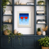 Kisses On The Wind by Michael Abrams, original painting, in room