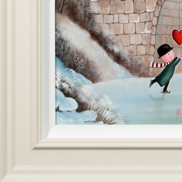 Hooked On Love by Michael Abrams, original painting, detail