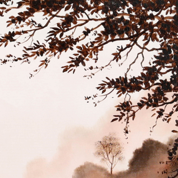 Loving Life by Michael Abrams, original painting, detail