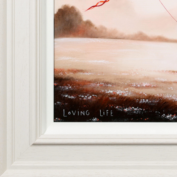 Loving Life by Michael Abrams, original painting, detail