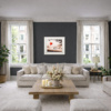 Loving Life by Michael Abrams, original painting, in room