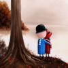 Our Love by Michael Abrams, original painting, detail